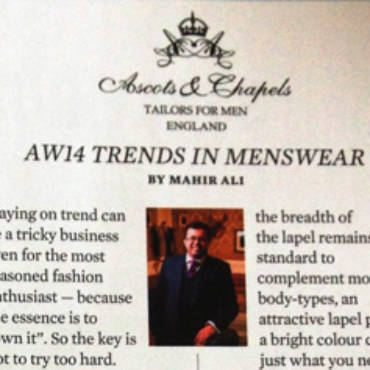 AW14 Trends in Menswear